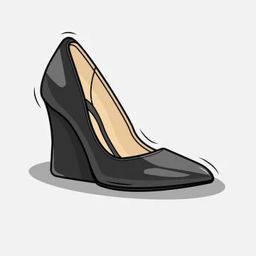 High Heels Black Bold Stock Illustration