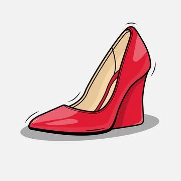 High Heels Bold Red Stock Illustration