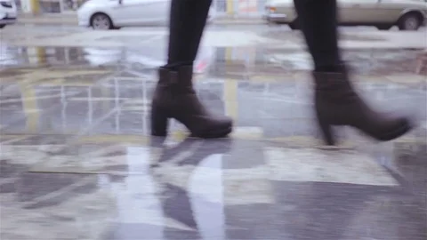 High Heels Boots Walking