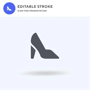 High Heels icon vector, filled flat sign, solid pictogram isolated on white,  Stock Illustration