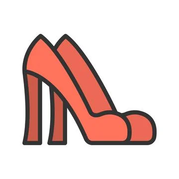 High Heels icon vector image. Stock Illustration