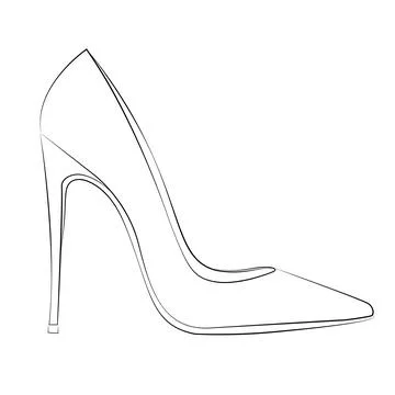 High heels Outline stype vector design element , illustration Stock-Illustration