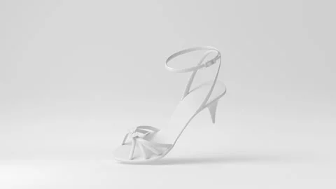High heels with white background. 3d render, 3d illustration. Stock Footage 168721438