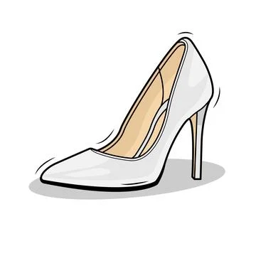 High Heels White Stock Illustration