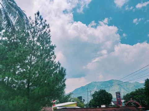 High hill view Foto stock