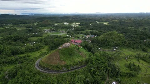 A high hill on which there is an observation deck for tourists and travelers Stock Footage 233229350