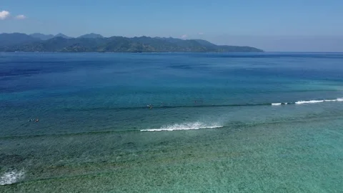 High hover ocean panorama Stock Footage 329612586