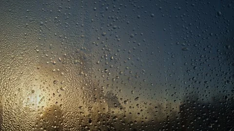 High humidity on non-energy efficient glass. Stock Footage 257793669
