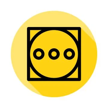 High icon long shadow style Stock Illustration