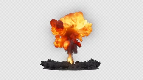 High Impact Fireball Explosion with Cinematic Atmosphere 库存影片 337222307