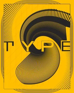 High Impact Modern Geometric Typography Poster Depth And Motion Design 스톡 일러스트