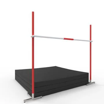 High Jump - black Stock Illustration