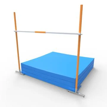 High Jump - Blue Stock Illustration