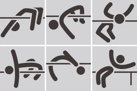 High jump icon Stock Illustration