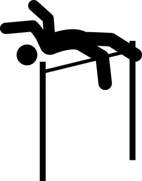 High jump icon. Stock Illustration