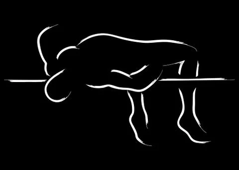 High Jump Stock Illustration