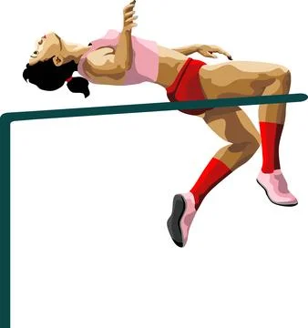 High Jump Stock Illustration