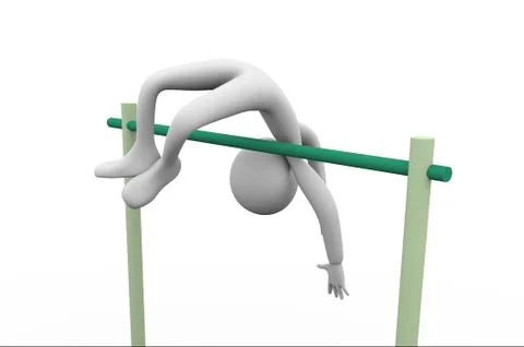 High jumper Stock Illustration