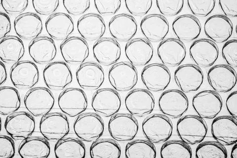 High key minimalist macro pattern of plastic bubble wrap contours Stock Photos