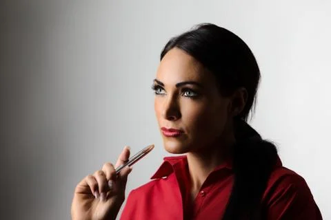 High key portrait Foto stock