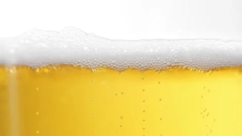 High Key Slow Motion Beer 180 fps White Background Stock Footage 149158833