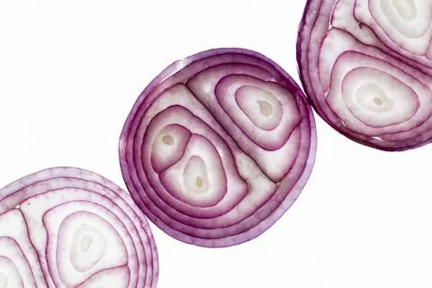 High key vegetable slices Stock Photos