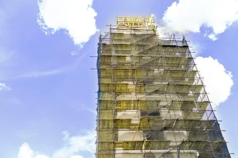 High knowledge in scaffolding Stock Photos