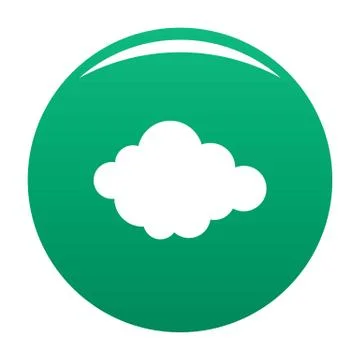 High layered cloud icon green Illustrazione stock