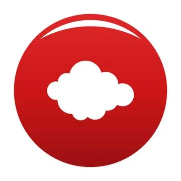 High layered cloud icon red Illustrazione stock