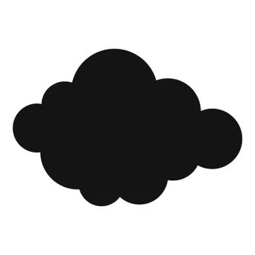 High layered cloud icon, simple style. Stock Illustration