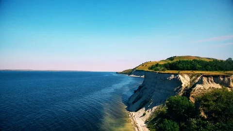 High ledge of river rock Stock Footage 112173518