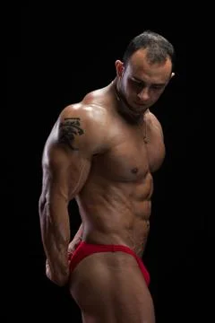 High level bodybuilder posing Stock Photos