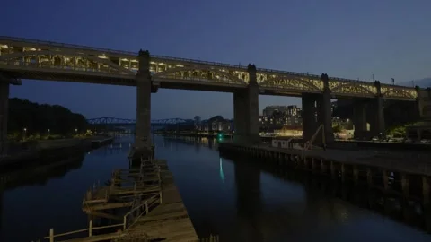 The High Level Bridge, River Tyne, Newcastle Stock Footage 342322169