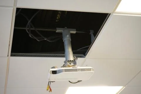 High level ceiling mounted projector 写真素材