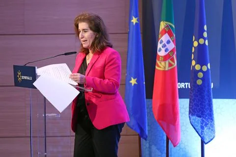 High-level Conference on the Future of Work, Lisbon, Portugal - 09 Mar 2021 Stock Photos