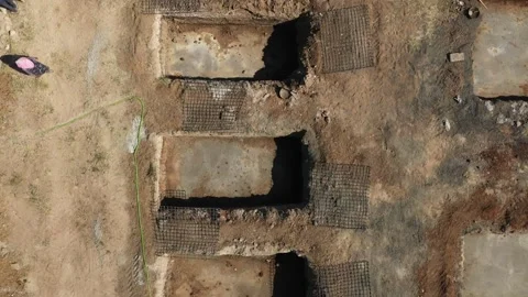 High Level Drone View of Construction Site Development in Rural Setting with 動画素材 339095484