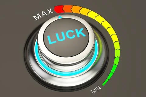 High level of luck concept, 3D rendering Stock Illustration