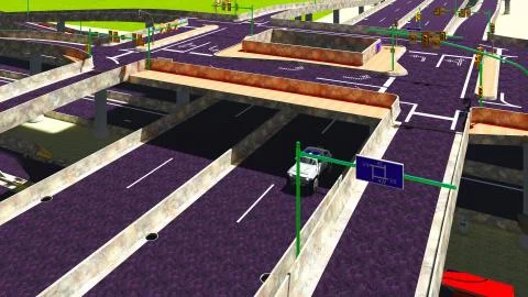 High-level overpass 库存插图