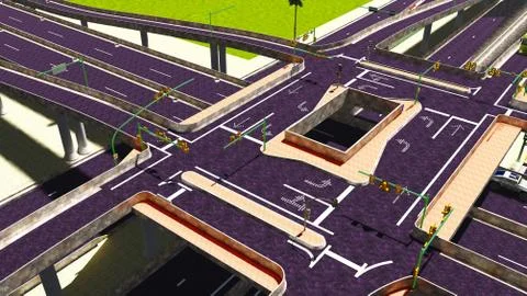 High-level overpass Illustrazione stock