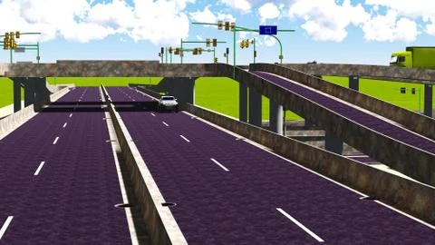 High-level overpass Stock Illustration