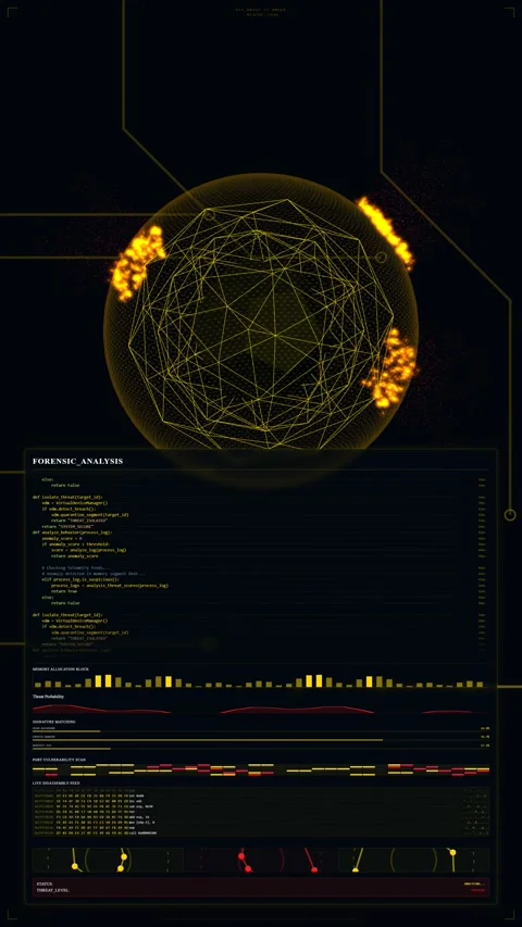High-Level Scripting Digital Forensics: Mobile HUD for Malware Tracking Stock Footage 333934650