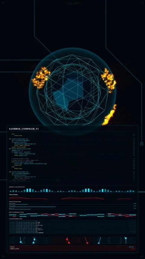 High-Level Scripting Forensic Analysis: Teal Malware Decryption Mobile Video stock 333934567