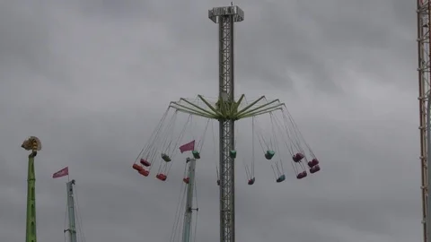 High Level Swing Ride Stock Footage 79726698