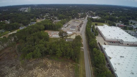 High level view of Ongoing commercial/housing development Stock Footage 109061283