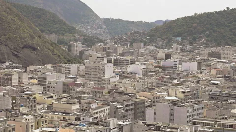 High level view of Rocinha Favelas Stock Footage 64864995
