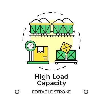 High load capacity flat linear concept icon 库存插图