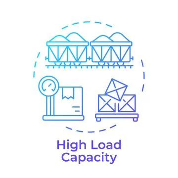 High load capacity gradient outline concept icon Stock-Illustration