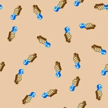 High load capacity isometric icon seamless pattern Stock Illustration