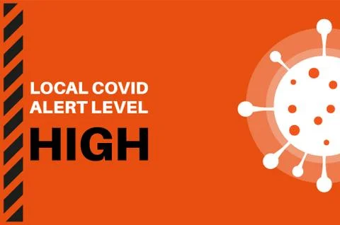 High Local Covid Alert Level (Tier 2) Vector Illustration Stock Illustration