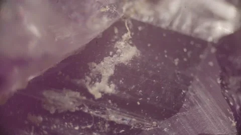 High-Magnification Amethyst Sequance Under microscope Super Magnification. Stockbeeldmateriaal 237700813